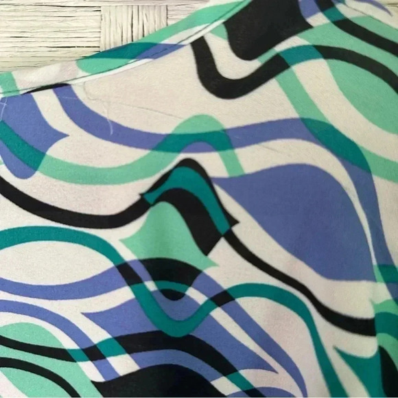 Ashley Stewart, lightweight tunic top, modern colorful bohemian hippie Plus size - Picture 6 of 12